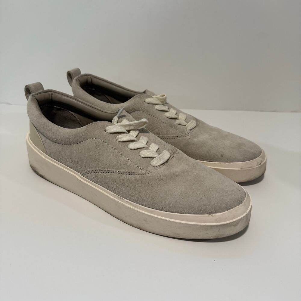 Fear of God Men's 101 Leather-Trimmed Suede Sneakers Bone Off White 46 Italy